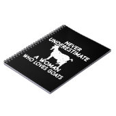 ヤギの恋人を愛する女性を決して過小評価しない ノートブック (左側)