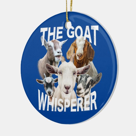 ヤギの恋人ヤギのヤギおもしろいヤギ セラミックオーナメント (左)