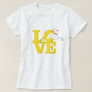 ヤギの恋人   イエローヤギL O V E – ホワイトヤギ Tシャツ