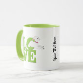 ヤギの恋人 | GREEN Goat L O V E – ホワイトヤギ マグカップ (正面左)