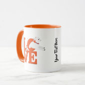 ヤギの恋人 | ORANGEヤギL O V E – ホワイトヤギ マグカップ (正面左)