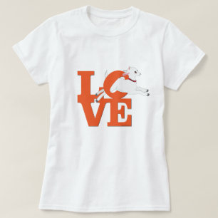 ヤギの恋人   ORANGEヤギL O V E – ホワイトヤギ Tシャツ