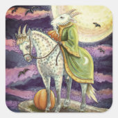 ヤギの悪魔、確かに足を踏んだスティードファンタジーハロウィーン スクエアシール (正面)