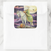 ヤギの悪魔、確かに足を踏んだスティードファンタジーハロウィーン スクエアシール (バッグ)