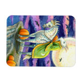 ヤギの悪魔、確かに足を踏んだスティードファンタジーハロウィーン マグネット (横)