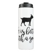 ヤギの文字とシルエットで生活を向上 タンブラー (正面)