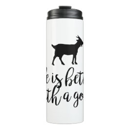 ヤギの文字とシルエットで生活を向上 タンブラー