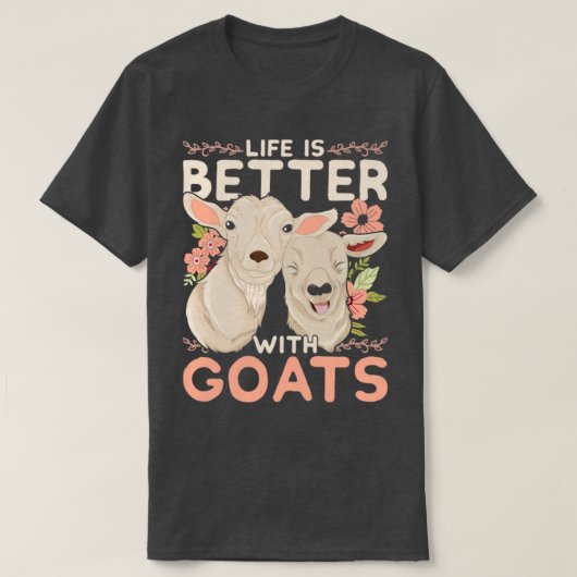 ヤギの方が命が惜しい Tシャツ (デザイン正面)