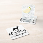 ヤギの方が生きがいが好い スクエアペーパーコースター (インサイチュ)