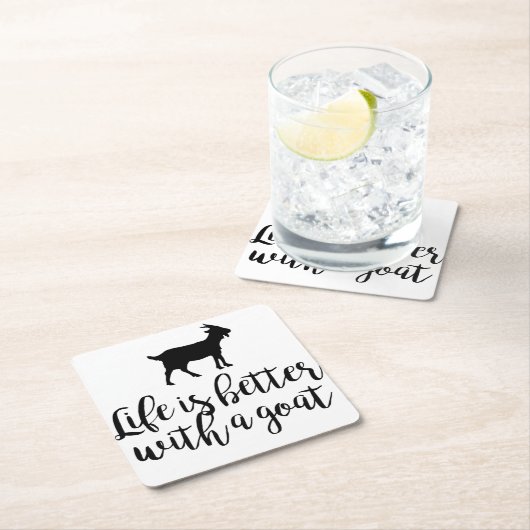 ヤギの方が生きがいが好い スクエアペーパーコースター (インサイチュ)