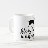 ヤギの方が生活が良い コーヒーマグカップ (正面左)