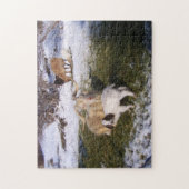 ヤギの春雪 ジグソーパズル (縦)