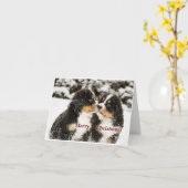 *ヤギの木の下にミストルを吊るして*  ノーズをくっつけることもできる カード (黄色い花)