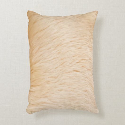 ヤギの毛の毛の動物のテクスチャ アクセントクッション (正面(垂直))