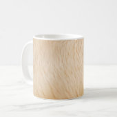 ヤギの毛の毛の動物のテクスチャ コーヒーマグカップ (正面左)