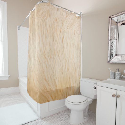 ヤギの毛の毛の動物のテクスチャ シャワーカーテン (インサイチュ)