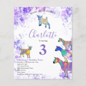 ヤギの水の色のモダン誕生日パーティーパープル (正面)