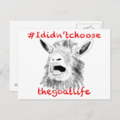 ヤギの生き物を選ばなおもしろいかった ポストカード (正面/裏面)