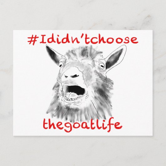 ヤギの生き物を選ばなおもしろいかった ポストカード (正面)