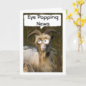 ヤギの目が飛び出すニュース"YOU"が"50"を回している カード (黄色い花)