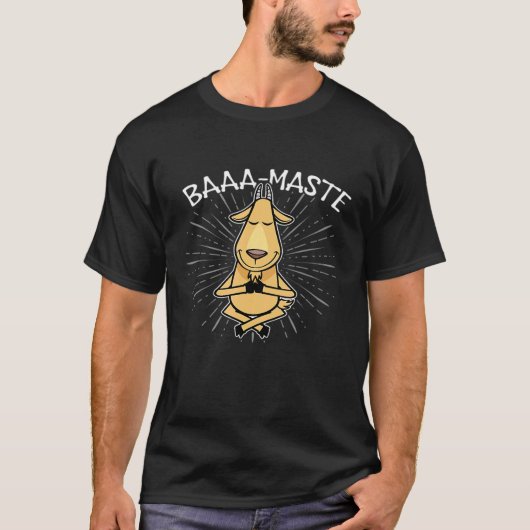 ヤギの瞑想ヨガ バーマスター Tシャツ (正面)