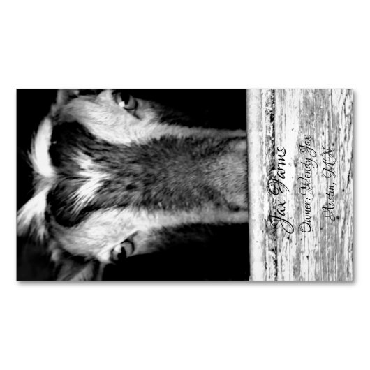 ヤギの磁石 マグネット名刺 (正面)