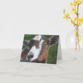 ヤギの空白のなカード カード (黄色い花)