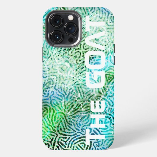 ヤギの緑10代の iPhoneケース (裏面)