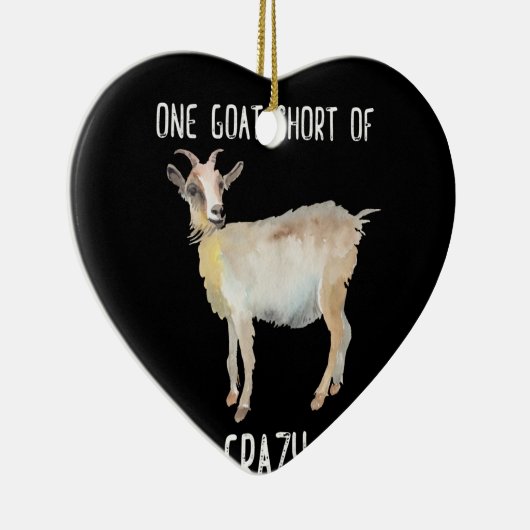 ヤギの群れ熱狂するのおもしろい一つ セラミックオーナメント (右)