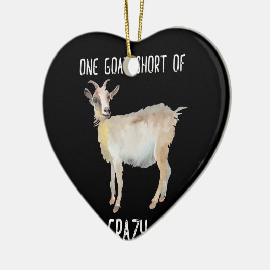 ヤギの群れ熱狂するのおもしろい一つ セラミックオーナメント (左)