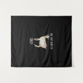 ヤギの群れ熱狂するのおもしろい一つ タペストリー (正面(横))