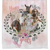 ヤギの芸術 |ホームは私のヤギがGetYerGoatである場所 シャワーカーテン (正面)