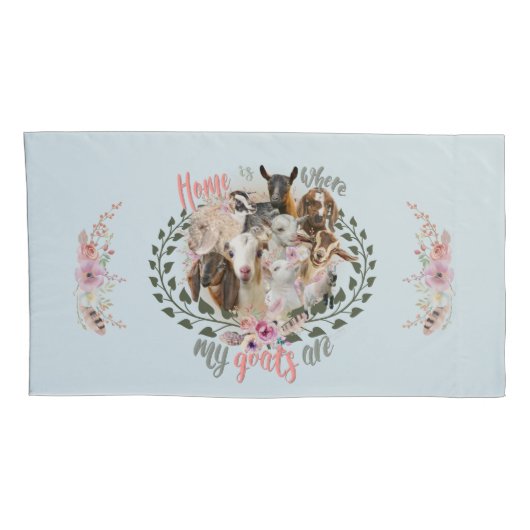 ヤギの芸術 |ホームは私のヤギがGetYerGoatである場所 枕カバー (裏面-右)