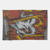 ヤギの落書きの年 キッチンタオル (横)
