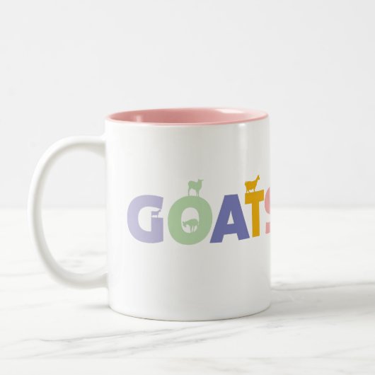 ヤギの規則のマグ ツートーンマグカップ (左)