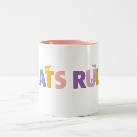 ヤギの規則のマグ ツートーンマグカップ (中央)