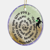ヤギの詩の歌のクリスマスのオーナメント セラミックオーナメント (左)