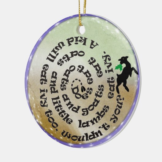ヤギの詩の歌のクリスマスのオーナメント セラミックオーナメント (左)