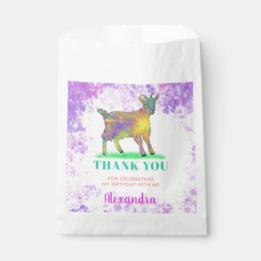 ヤギの誕生日パーティーありがとう フェイバーバッグ (正面)