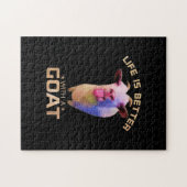 ヤギの贈り物で人生は良い ジグソーパズル (横)