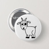 ヤギの輪郭 缶バッジ (正面&裏面)