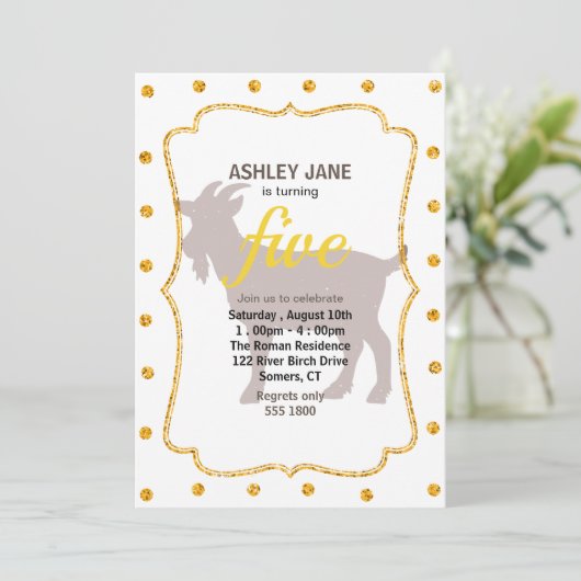 ヤギの農場シルエット 招待状 (スタンド正面)