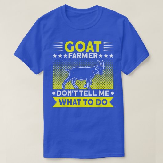 ヤギの農家ヤギFを何をすべきか教えない農家 Tシャツ (デザイン正面)