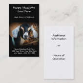 ヤギの農業か繁殖の名刺 名刺 (正面/裏面)