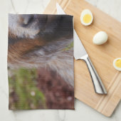 ヤギの近い上り キッチンタオル (四つ折り)