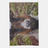 ヤギの近い上り キッチンタオル (縦)