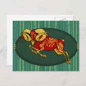 ヤギの郵便はがきの年 シーズンポストカード (正面/裏面)