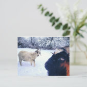 ヤギの電源はがき ポストカード (スタンド正面)