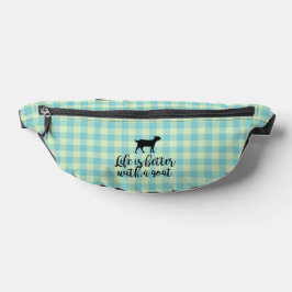 ヤギの青いカントリープレイドで生活が良い ファニーパック