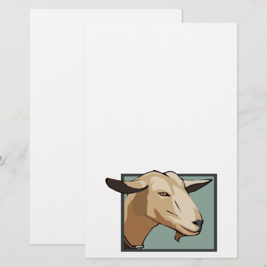 ヤギの頭部 便箋 (正面/裏面)